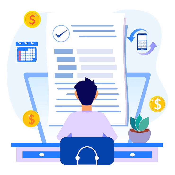 illustration vector graphic cartoon character company activity report 516790 1429 | PayAdvisors