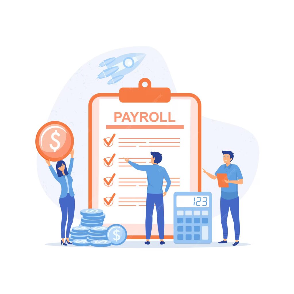 payroll salary payment with tiny people flat vector modern illustration 566886 11511 | PayAdvisors