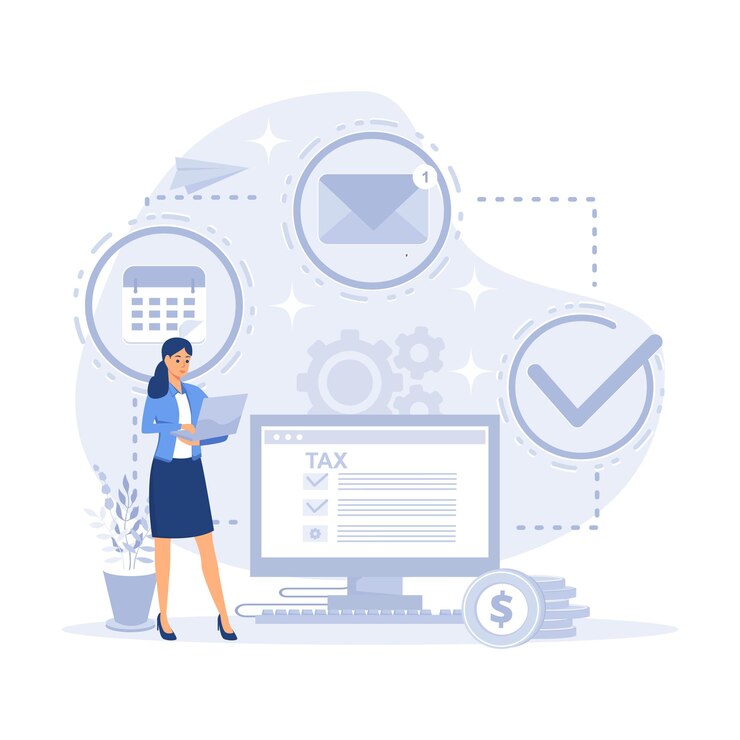 taxes illustration set taxation planning concept flat modern vector illustration 566886 8922 | PayAdvisors